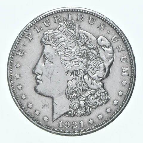 (1) 1921-D Morgan Silver Dollar 90% Bullion Polished XF-AU