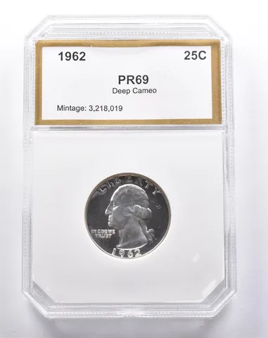 Proof 1962 Washington Quarter a3411