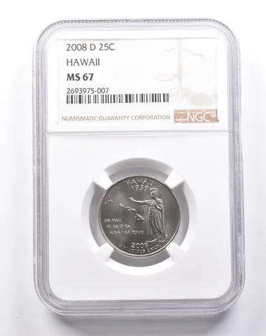 MS67 2008-D Washington State Quarter Hawaii NGC *6169