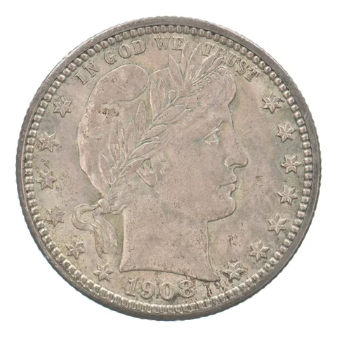 1908 Barber Quarter Beautiful Tone *9548