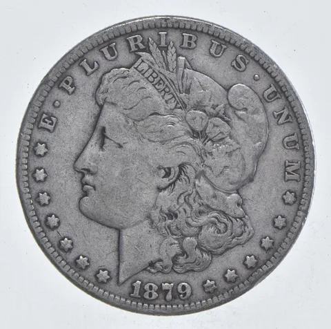 Early - 1879 Morgan Silver Dollar - 90% US Coin *017