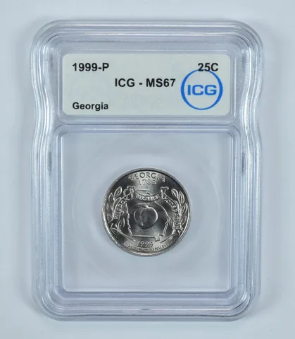 1999-P Washington State Quarter Georgia MS67 ICG