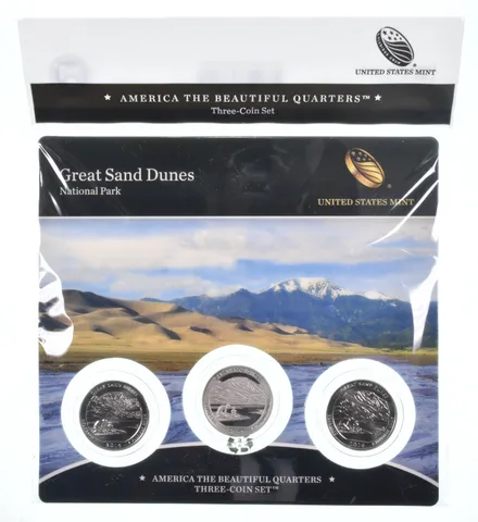2014 Great Sand Dunes National Park PDS ATB 3 Quarter Coin Set Unc BU