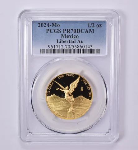 2024-Mo Mexico 1/2 Onza Gold Libertad PR70 DCAM PCGS *0534