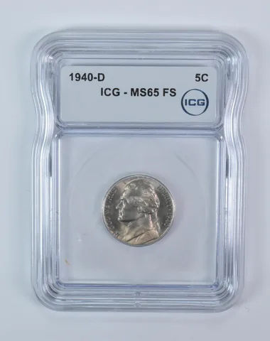 1940-D Jefferson Nickel MS65 FS ICG