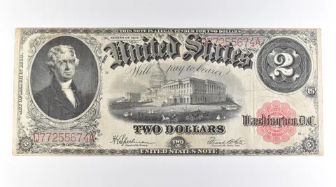 1917 $2 Legal Tender Large Note Red Seal FR#60 a0581
