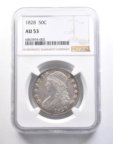 1828 Capped Bust Half Dollar AU53 NGC *6637