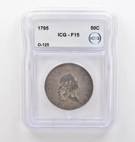1795 Flowing Hair Half Dollar O-125 F15 ICG Beautiful Tone *9777