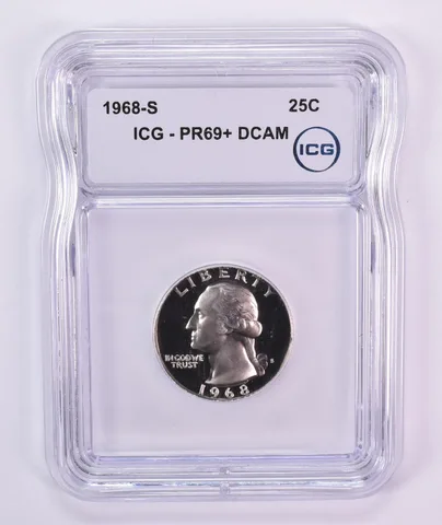 1968-S Washington Quarter PR69+ DCAM ICG