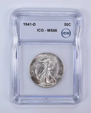 1941-D Walking Liberty Half Dollar MS66 ICG
