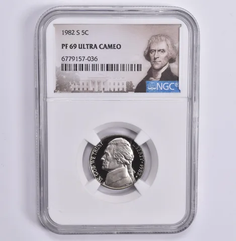 1982-S Jefferson Nickel PF69 UCam NGC Special Lbl