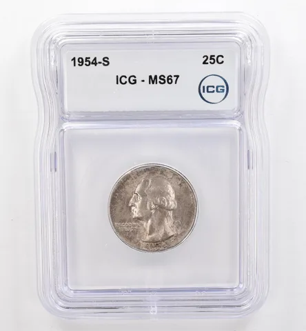 1954-S Washington Quarter MS67 ICG Beautiful Tone *9476
