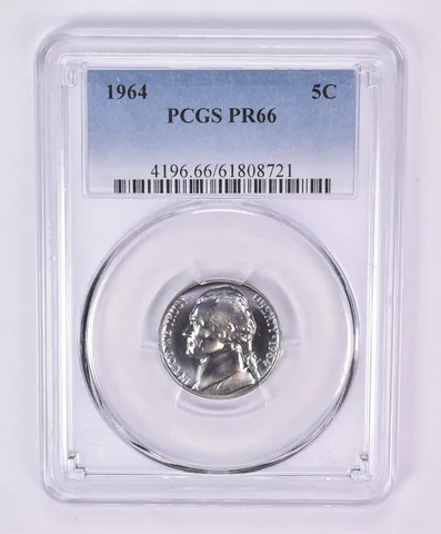 1964 Jefferson Nickel PR66 PCGS Beautiful Tone *1131