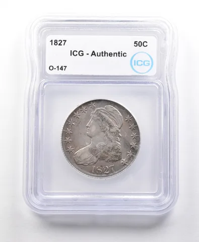 1827 Capped Bust Half Dollar O-147 Authentic ICG *5624
