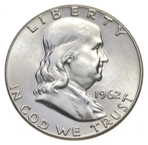 Choice Unc 1962-P Franklin Half Dollar Gem BU From Original Roll