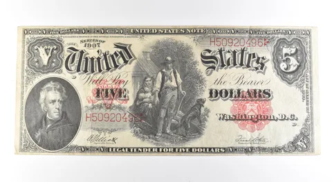 1907 $5 Legal Tender Large Note Red Seal *2684