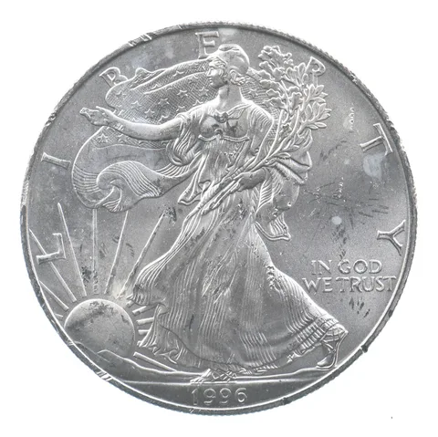 Rarest 1996 American Silver Eagle - Key Date - Rare LOW MINTAGE *694