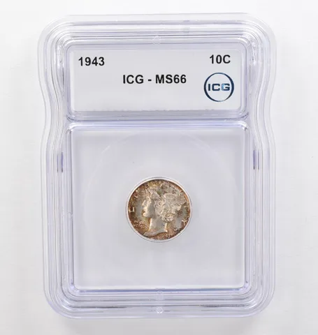 1943 Mercury Dime MS66 ICG Beautiful Tone *0206