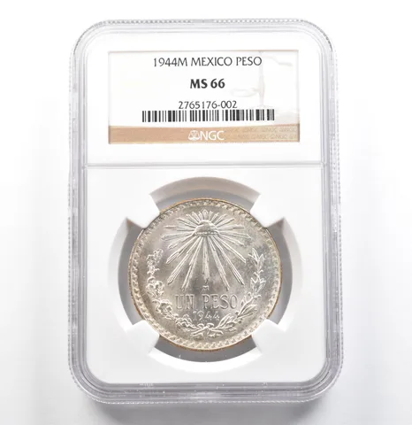 1944 M Mexico Peso MS66 NGC *6858
