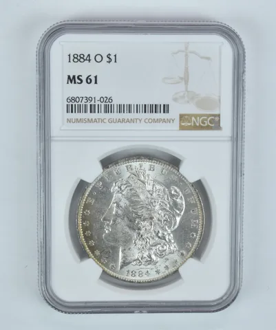 MS61 1884-O Morgan Silver Dollar NGC Beautifully Toned *2220