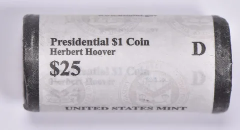2014-D Herbert Hoover Presidential $1 Coin Roll $25 Unc US Mint BU