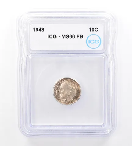 1948 Roosevelt Dime MS66 FB ICG Beautiful Tone *1649