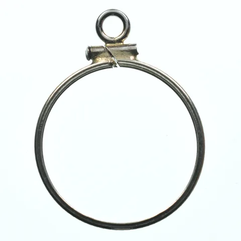 Sterling Silver 20 MM Coin Bezel Pendant Frame Edge *2373