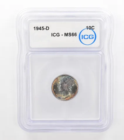1945-D Mercury Dime MS66 ICG Beautiful Tone *3667
