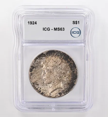 1924 Peace Silver Dollar MS63 ICG Beautiful Tone *9510