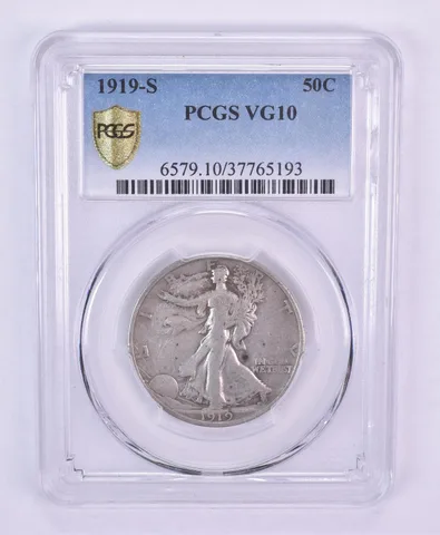 1919-S Walking Liberty Half Dollar VG10 PCGS *2295