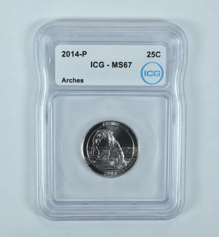 2014-P Washington Quarter ATB Arches MS67 ICG