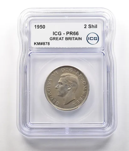1950 Great Britain 2 Shilling KM#878 PR66 ICG *6795