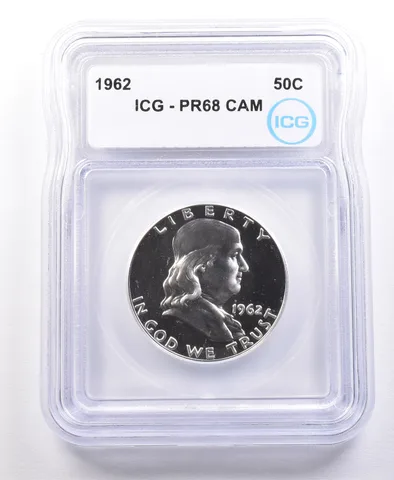 1962 Franklin Half Dollar PR68 CAM ICG *2090