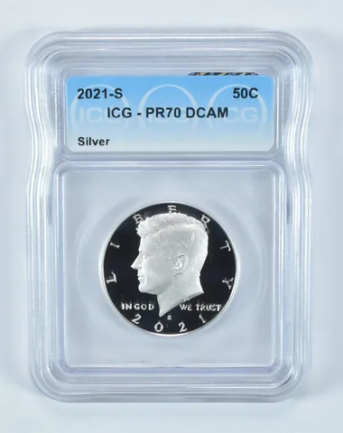 2021-S Kennedy Half Dollar Silver PR70 DCAM ICG