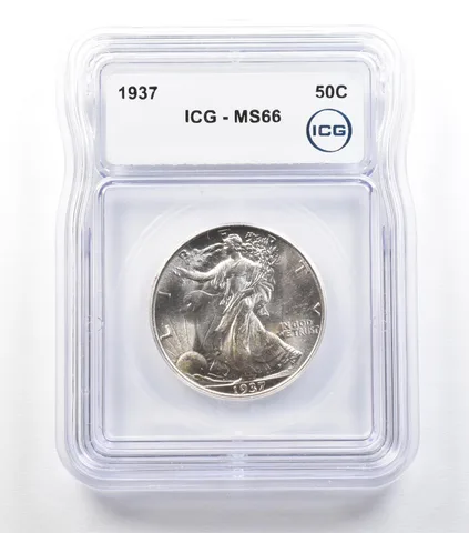 1937 Walking Liberty Half Dollar MS66 ICG a3407