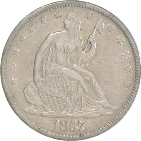 1857-S Seated Liberty Half Dollar Rare *7516