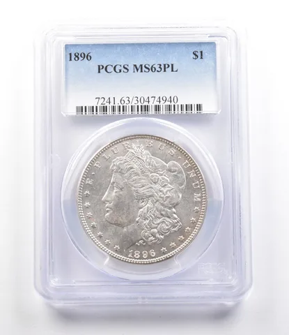 1896 Morgan Silver Dollar MS63 PL PCGS *2621