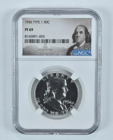 1956 Franklin Half Dollar Type 1 PF69 NGC Special Label