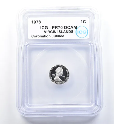 1978 Coronation Jubilee 1 Cent PR70 DCAM ICG a1149