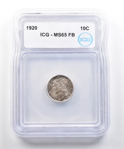 1920 Mercury Dime MS65 FB ICG *6181