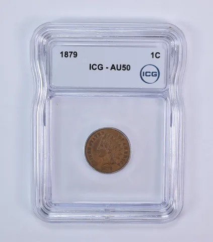 1879 Indian Head Cent AU50 ICG *7962