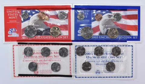 2003 Mint Set with Original Envelopes & Flatpacks (20 coins)
