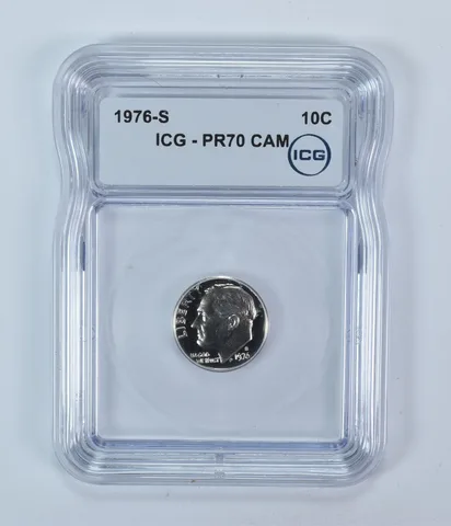 1976-S Roosevelt Dime PR70 CAM ICG