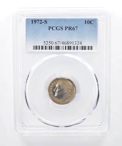 1972-S Roosevelt Dime PR68 PCGS Beautiful Tone *8337