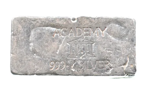 4.67 Troy Oz Silver Bar Academy Vintage Poured Loaf CSRCO Odd *2932