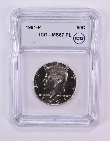 1991-P Kennedy Half Dollar MS67 PL ICG