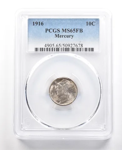 1916 Mercury Dime MS65 FB PCGS *6634