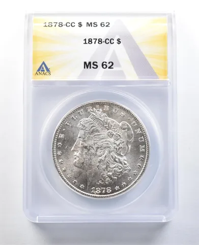 1878-CC Morgan Silver Dollar MS62 ANACS *3456
