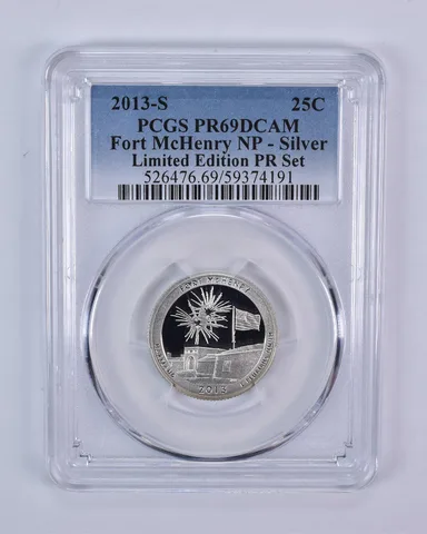 2013-S ATB Quarter Silver Fort McHenry Limited Edition Set PR69 DCAM PCGS
