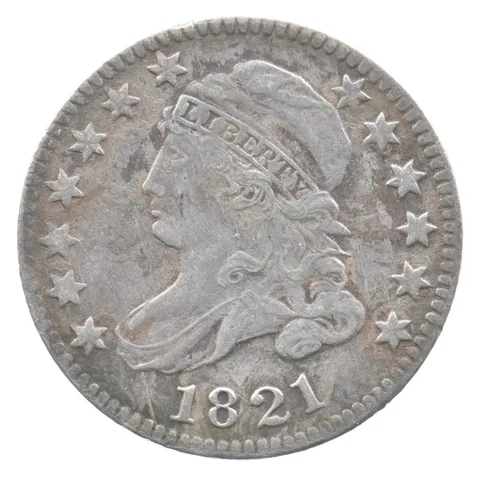 1821 Capped Bust Dime Large Date *7519
